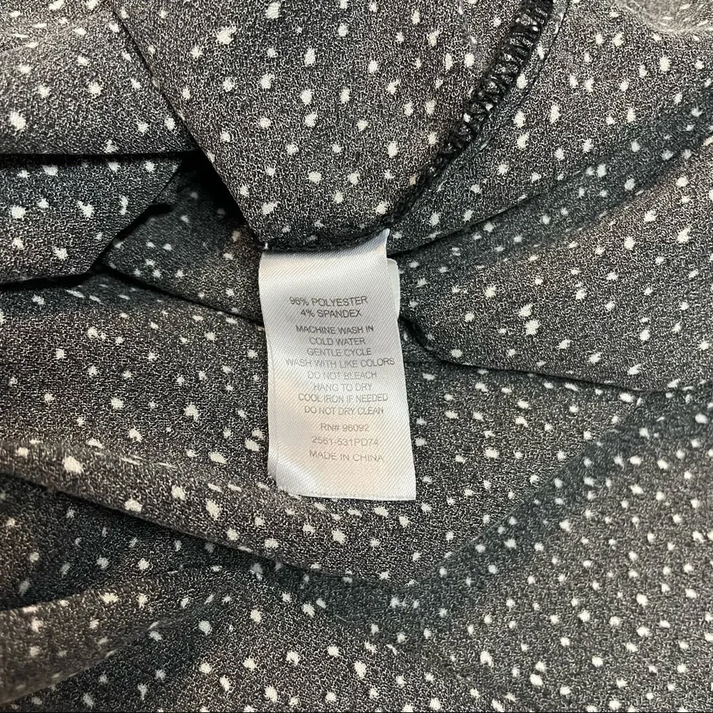 Lila Rose Long Sleeve Shirt Dress size Black and White Polka Dot Size Small - Picture 8 of 9